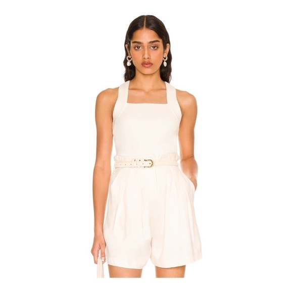 NEW 525 America Ottoman Tank Top Racerback Sleeveless Square Neck Rib Knit M - Picture 3 of 10